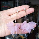 New Design Drop Earrings For Women Transparent Flower Rhinestone Long Chain Tassel Bead Pendant Earrings - Tuzzut.com Qatar Online Shopping