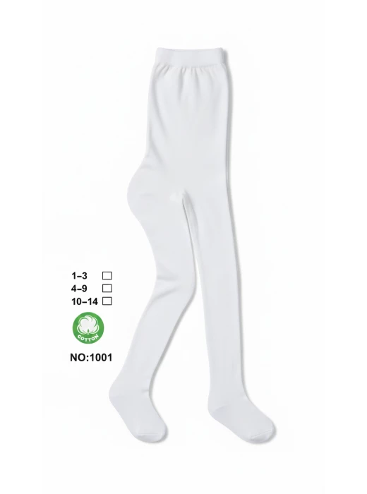 Girls White Tights - Comfortable Blend No.1001 Girls White Tights - Comfortable Blend No.1001