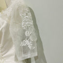 Brides Ball Gowns Lace Embroidery Half Sleeve Fashion Classic V Neck Wedding Dresses S47435 - TUZZUT Qatar Online Shopping