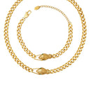 Gothic New Stainless Steel Snake Chain Bracelet Necklace Set For Women S5009285 - TUZZUT Qatar Online Shopping