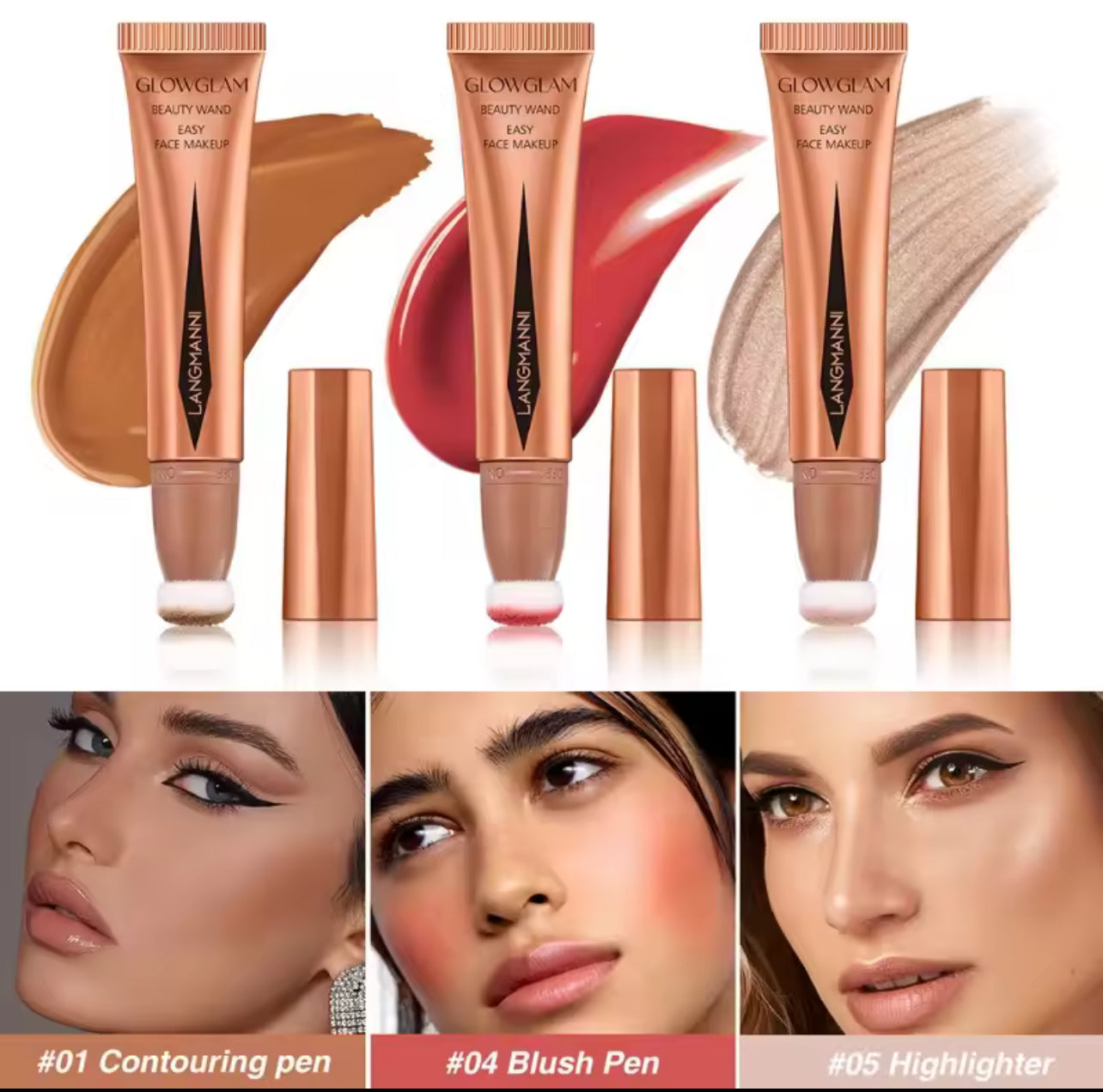 LANGMANNi Highlighter Blush Waterproof Contour Blusher 418364 LANGMANNi Highlighter Blush Waterproof Contour Blusher 418364