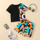 Letter Print Short Sleeve T-Shirt & Pants Set 1244967 - TUZZUT Qatar Online Shopping