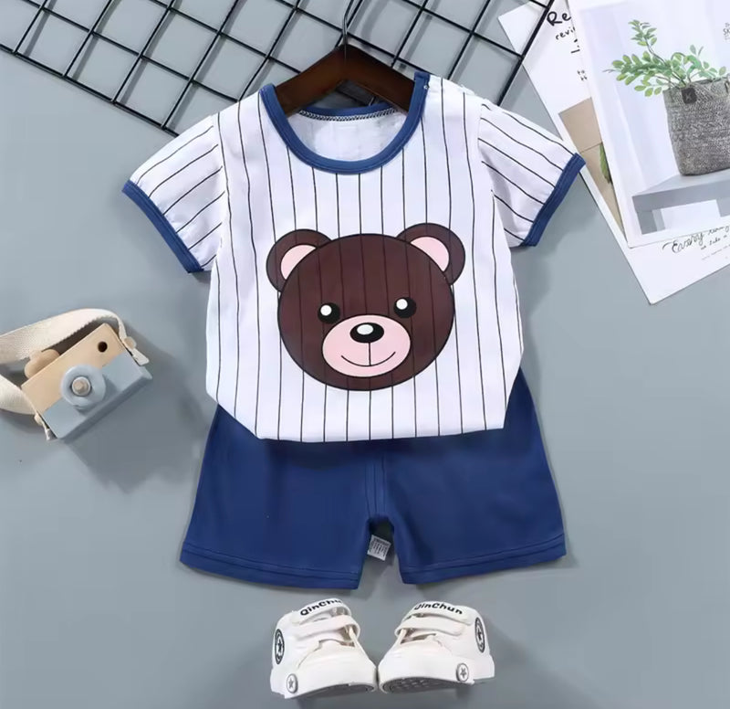 Clothes Sets Boy Cartoon Suit Children Short-Sleeved T-Shirt  1590742 - TUZZUT Qatar Online Shopping