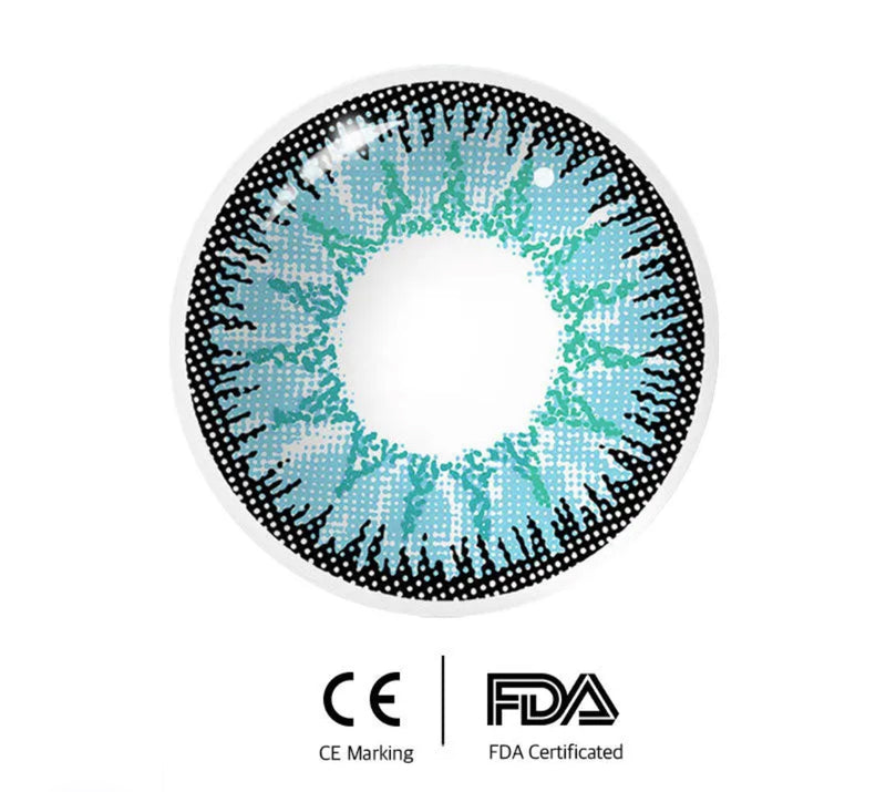 Unibling Vika Blue Contact Lenses for Eyes (1 Pair) - TUZZUT Qatar Online Shopping