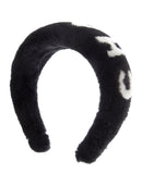 Black and White Shearling Headband S5020436 - TUZZUT Qatar Online Shopping