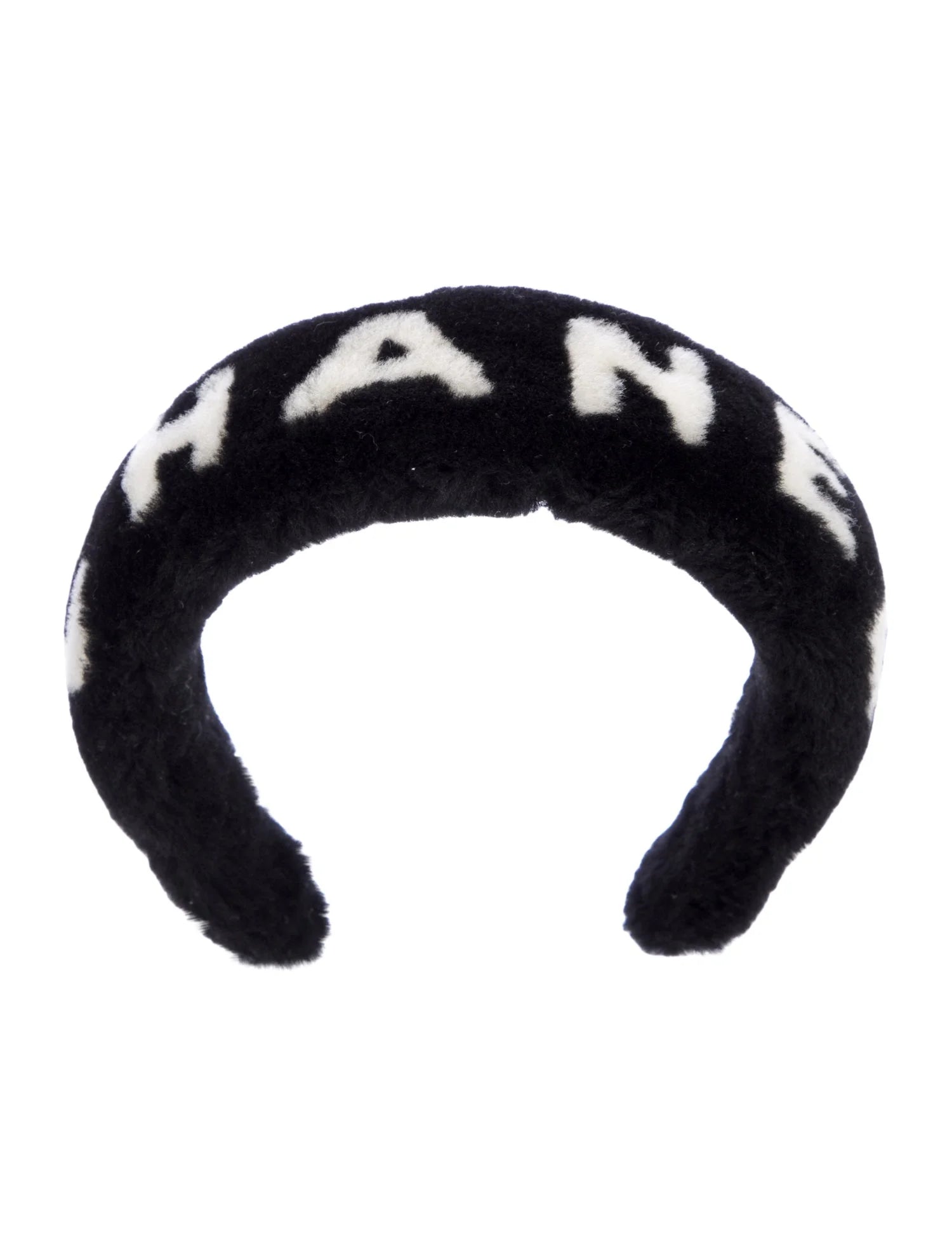 Black and White Shearling Headband S5020436 Black and White Shearling Headband S5020436