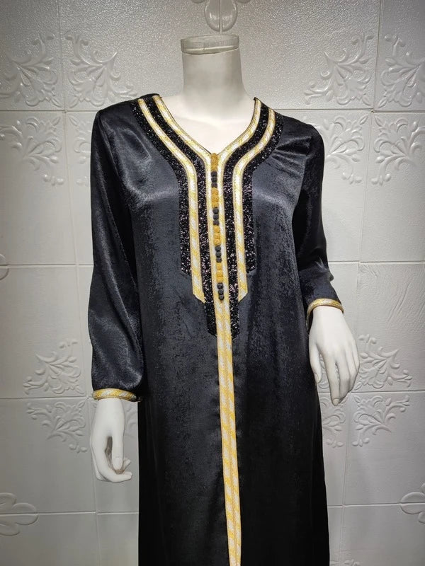 Caftan Marocain Abaya Dubai Turkey Islam Kaftan Muslim Clothes Dresses Abayas for Women Robe Arabe Musulman Djellaba Femme S3432774 - Tuzzut.com Qatar Online Shopping