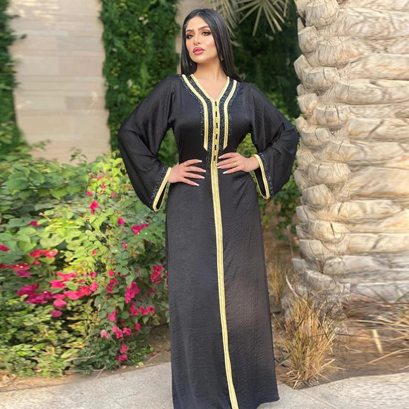Caftan Marocain Abaya Dubai Turkey Islam Kaftan Muslim Clothes Dresses Abayas for Women Robe Arabe Musulman Djellaba Femme S3432774 - Tuzzut.com Qatar Online Shopping