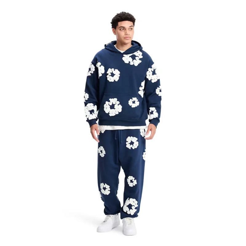 Denim Tears Tracksuit Navy B-8409 - TUZZUT Qatar Online Shopping