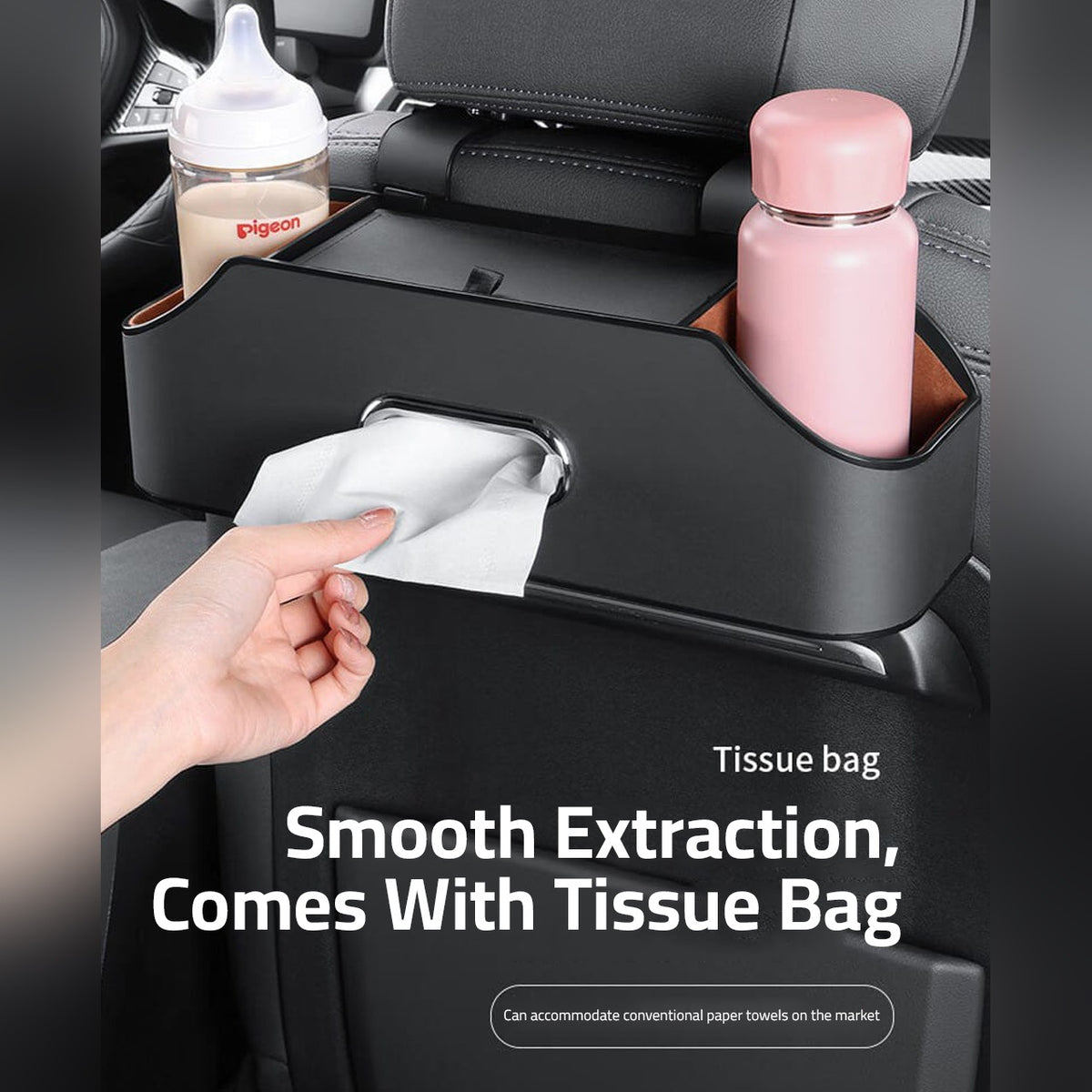 Car Seat Headrest Storage Organizer Box, Car Seat Cup, Tissue Box Holder, Mobile Holder B-117200 Car Seat Headrest Storage Organizer Box, Car Seat Cup, Tissue Box Holder, Mobile Holder B-117200