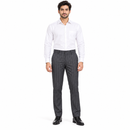 Men’s Charcoal Grey Geometric Stripe Trousers YD39