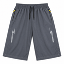 Men’s Charcoal Grey Drawstring Sports Capri Shorts YD05