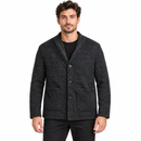 Men’s Charcoal Textured Button-Front Cardigan Jacket NS36