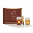 Lattafa Khamrah Qahwa 3-Piece Gift Set - EDP Perfume, Travel Spray, Hair Mist
