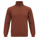 Men’s Chestnut Brown Turtleneck Knit Sweater NS72
