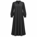 Women’s Black Shoulder-Button Maxi Dress 8501