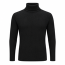 Women’s Black Ribbed Turtleneck Sweater NS127
