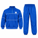 Royal Blue Half-Zip Tracksuit Set with White Piping – Long Sleeve Top & Jogger Pants SQ004
