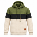 Men’s Olive, Black & Cream Quilted Hoodie NS32