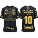 Men’s Black & Gold Corinthians Number 10 Football Jersey TJ  56