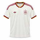 Men’s Cream Spain Football Jersey with Burgundy and Yellow Trim CJ24