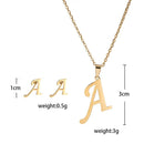 Charm Stainless Steel Initial Pendant Necklace For Women S4489488 - TUZZUT Qatar Online Shopping