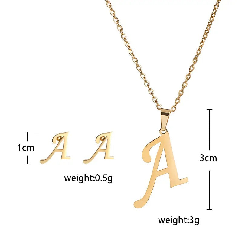 Charm Stainless Steel Initial Pendant Necklace For Women S4489488 Charm Stainless Steel Initial Pendant Necklace For Women S4489488