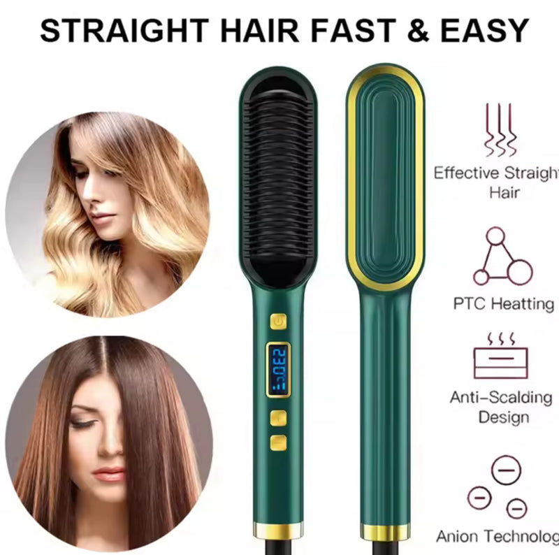 Hair Straightener Brush SYC-580 - TUZZUT Qatar Online Shopping