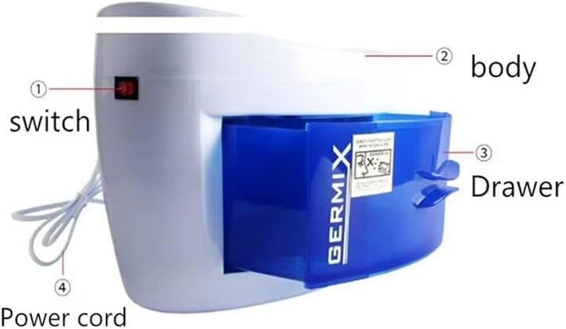 Portable UV Sterilizer Towel Cabinet Box for Nail Beauty Salon Tool Disinfection GERMIX SM -504B - TUZZUT Qatar Online Shopping