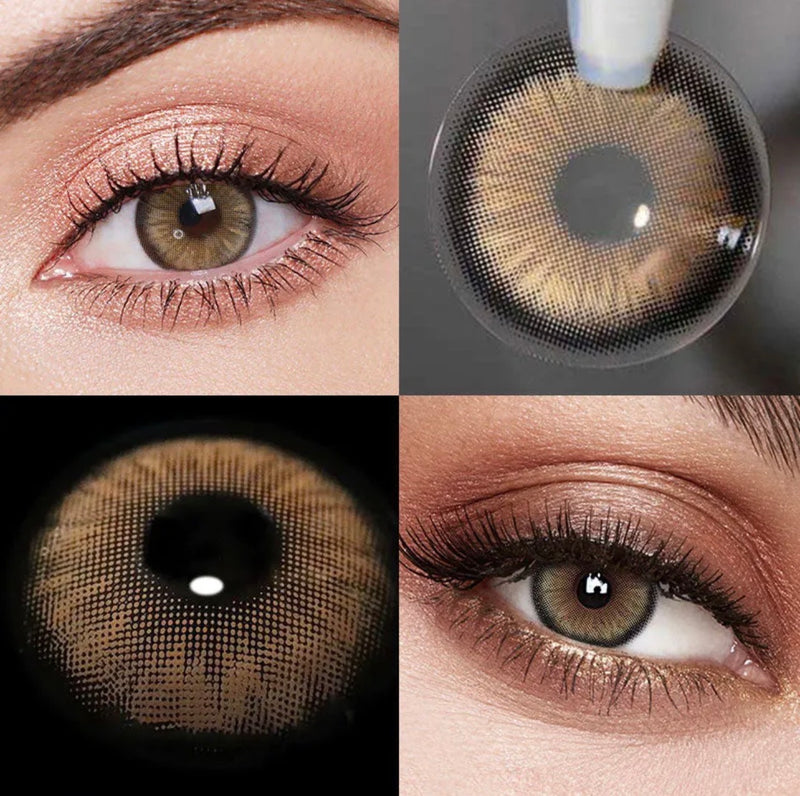Unibling Dawn Brown Contact Lenses for Eyes (1 Pair) - TUZZUT Qatar Online Shopping