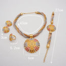 Fashion Elegant Round Pendant Necklace Jewelry Sets S4128466 - TUZZUT Qatar Online Shopping