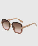 Semi Round Rimless Female Gradient Sun Glasses S4624088 - TUZZUT Qatar Online Shopping