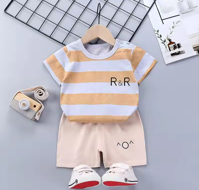 2pcs Boys Girls Summer Clothing Set 876965 - TUZZUT Qatar Online Shopping