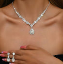 Fashion New Jewelry High-grade Crystal Gems Ladies Drop Item Chain Earrings B-297749 - TUZZUT Qatar Online Shopping