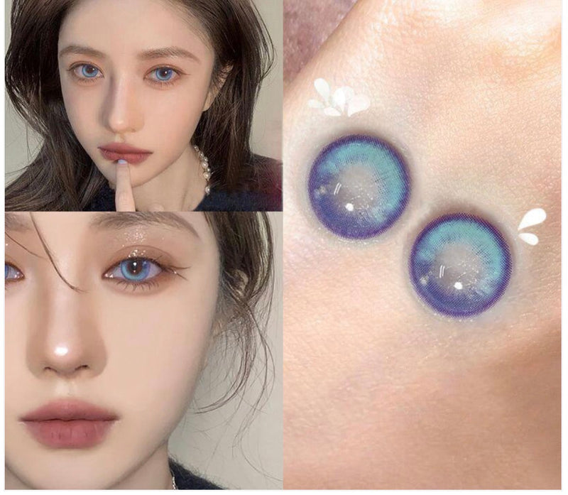 JeweLens Comic-Blue Contact Lenses for Eyes (1 Pair) - TUZZUT Qatar Online Shopping