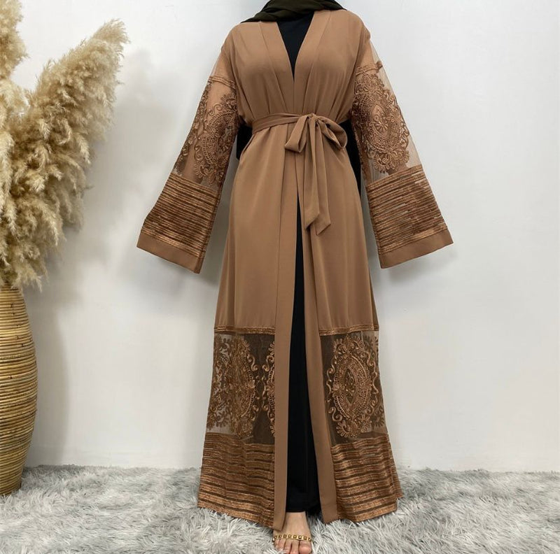 Open Kaftan Abaya Long Dress Abaya 433144 XXL