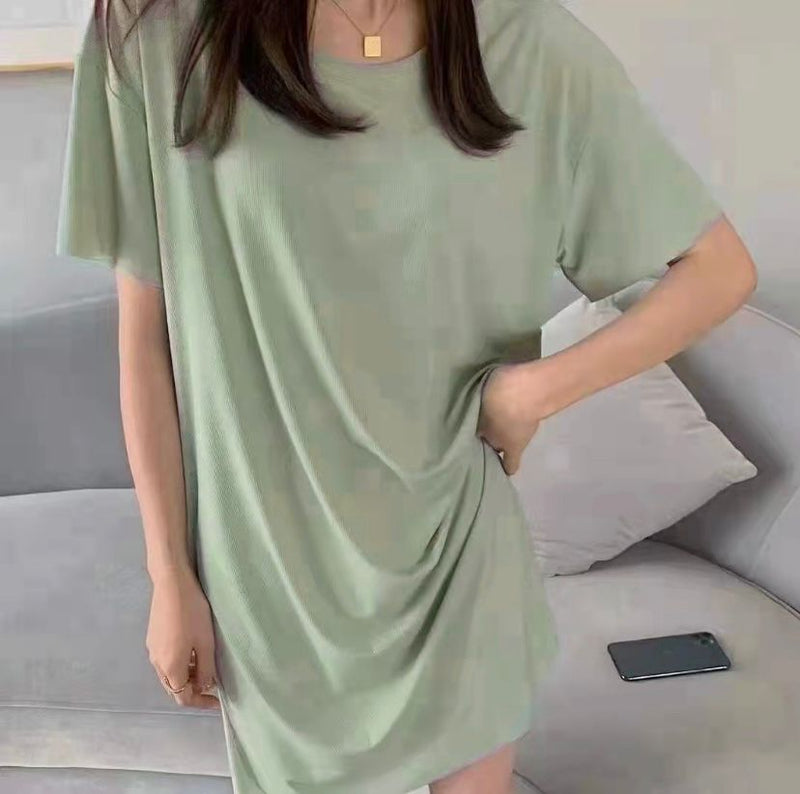 Short Sleeve Oversize T-Shirt Dress Sleepshirt 527146