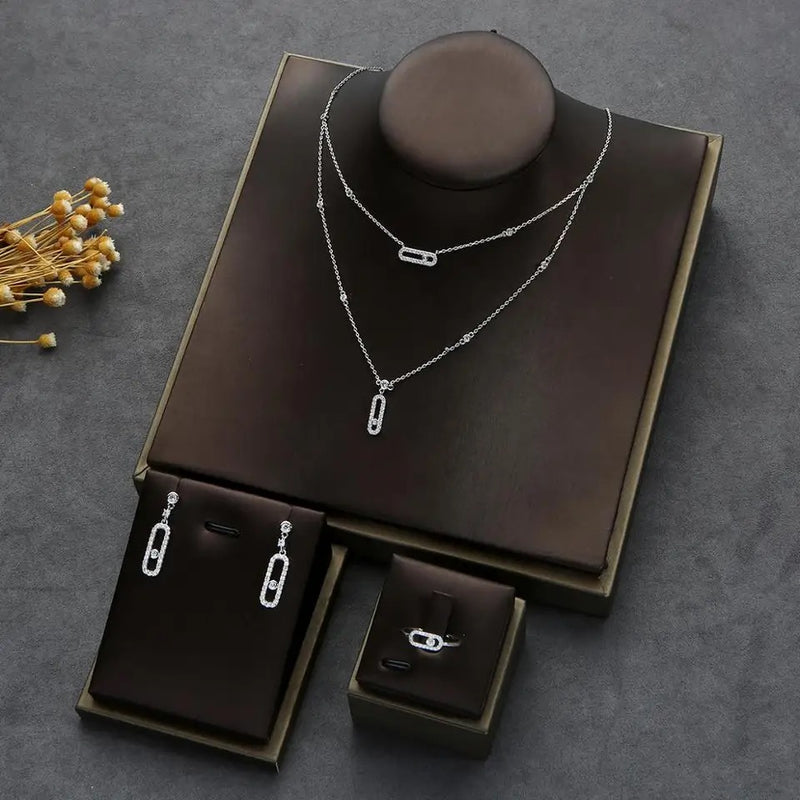 Necklace Earring Ring Sets For Women - Tuzzut.com Qatar Online Shopping