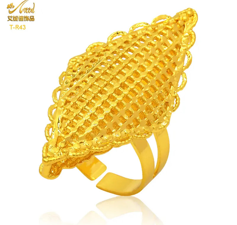 Dubai Golden Ring Brazilian Women Fashion Rings S4854195 - TUZZUT Qatar Online Shopping