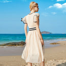 Runway Summer New Women'S Fashion Dress Holiday Party Elegant Casual Gorgeous Lace Embroidered Sequins Midi Dress S3470039 - Tuzzut.com Qatar Online Shopping