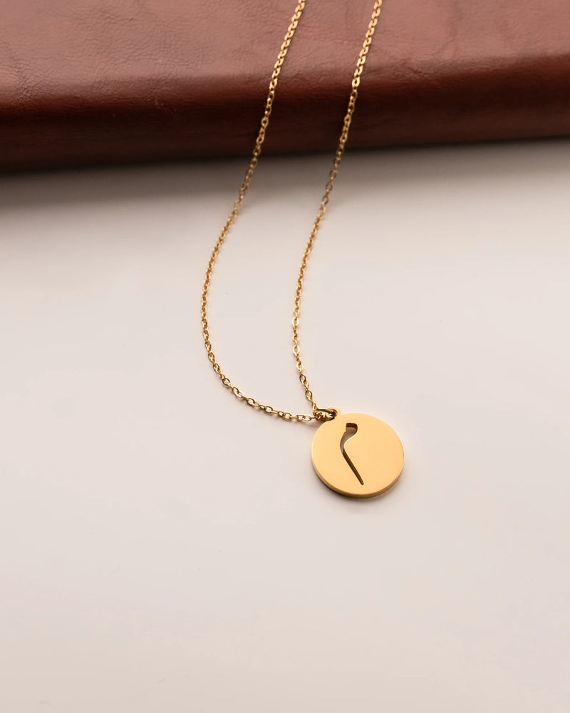 Arabic Letter Necklace and Earrings Set JS29