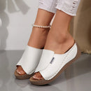 Thick-soled Wedge Sandals for Women 186683 - TUZZUT Qatar Online Shopping