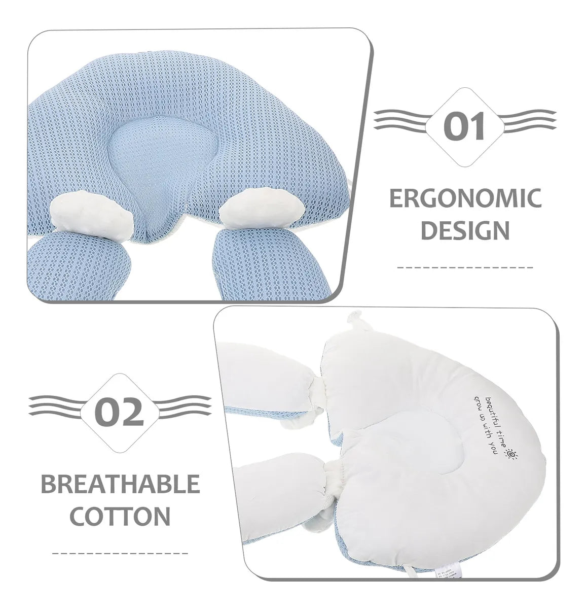 Newborn Baby Breathable Sleeping Pillow MMG662 Newborn Baby Breathable Sleeping Pillow MMG662
