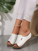 Thick-soled Wedge Sandals for Women 186683 - TUZZUT Qatar Online Shopping