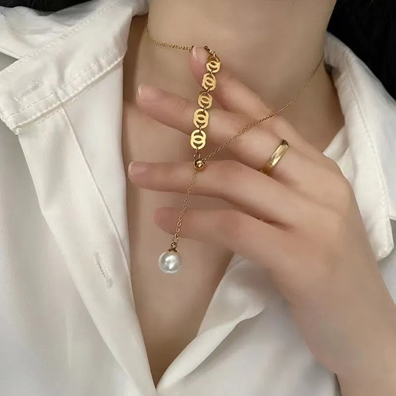 Minimalist Pearl Necklace PN899 Minimalist Pearl Necklace PN899
