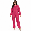 Women’s Deep Rose Pink Long Shirt & Trouser Two-Piece Set 42526