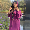 Long Sleeve Kaftan Dress Moroccan Hooded Robe Femme Muslim Abayas Turkish Pakistani Dubai Beaded Abayas Evening Gowns S3821062