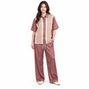 Women’s Dusty Rose Printed Shirt & Trouser Set YYA28