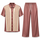 Women’s Dusty Rose Printed Shirt & Trouser Set YYA28