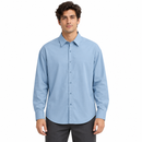 Light Blue Long-Sleeve Button-Up Shirt YD34